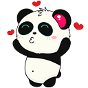 panda bisous