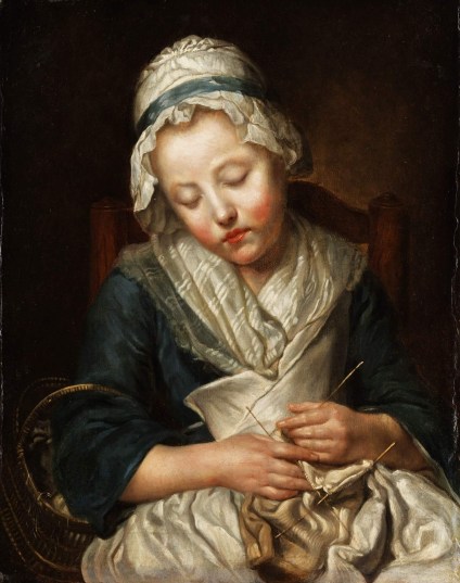 Greuze "Tricoteuse endormie"